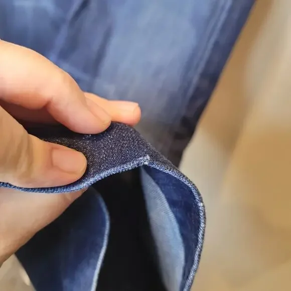 7 For All Mankind Womens Dojo Blue Denim Low Rise Flare Jeans Size 28 - Picture 12 of 16